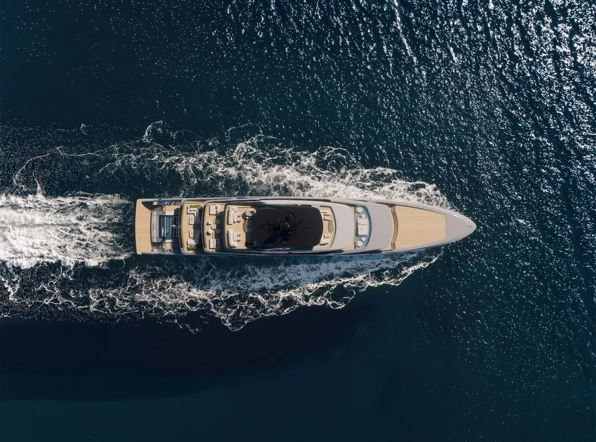 Sanlorenzo 74Steel — Aerial photo 1
