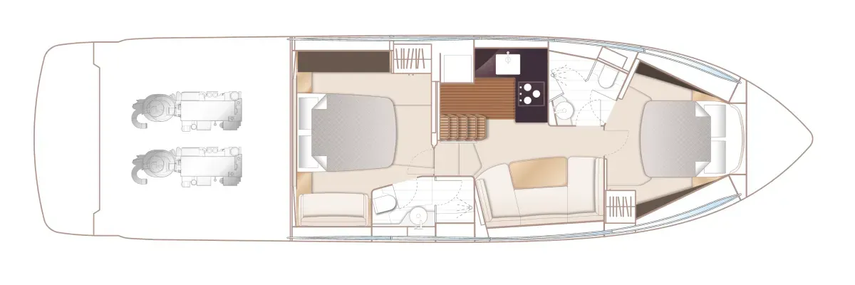 Princess V50 Open — Plans photo 2