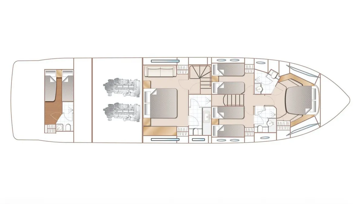 Princess F68 — Plans photo 1
